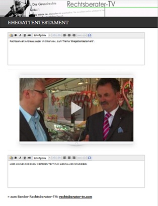 Rechtsberater Videomail